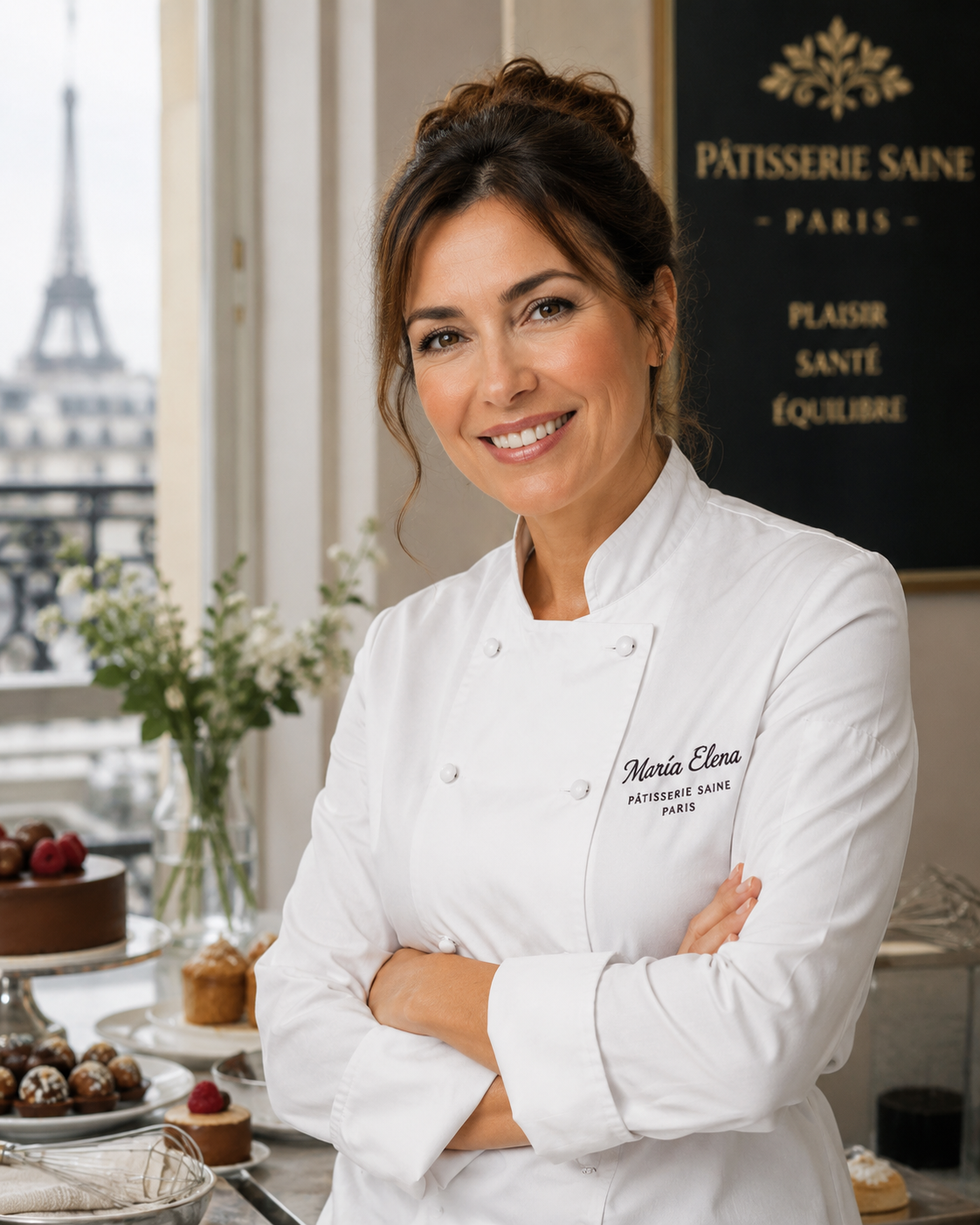 Chef María Helena en su restaurante